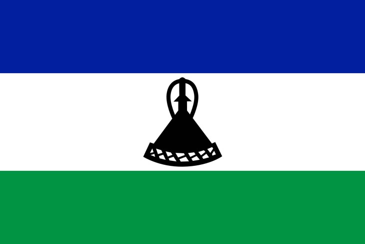 Disegno di Bandiera del Lesotho da colorare