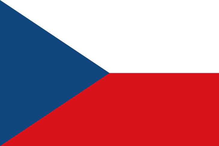 Disegno di Bandiera della Repubblica Ceca da colorare