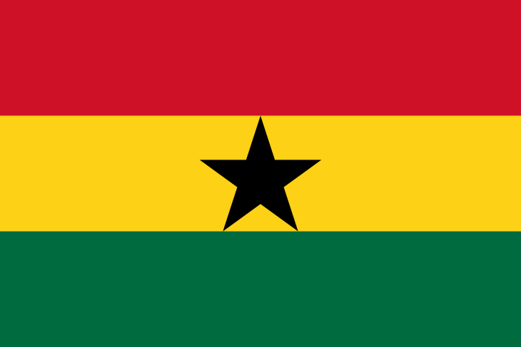 Disegno di Bandiera del Ghana da colorare