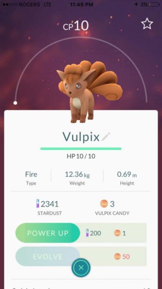 Vulpix Pokemon Go