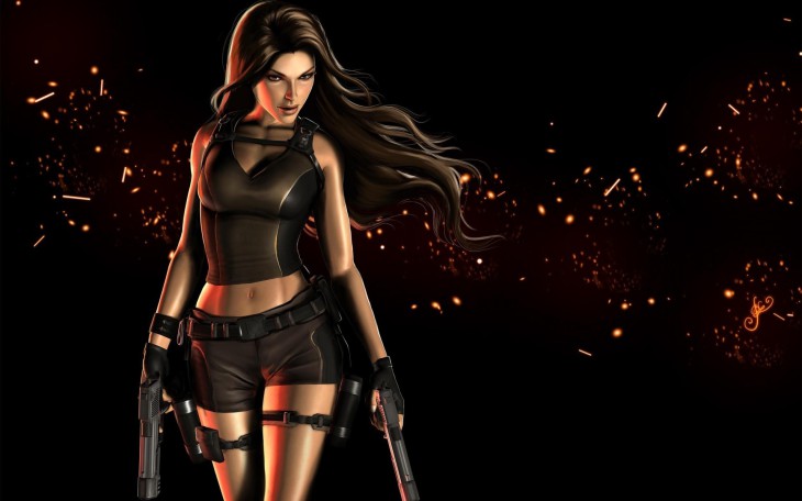 Disegno di Lara Croft da colorare