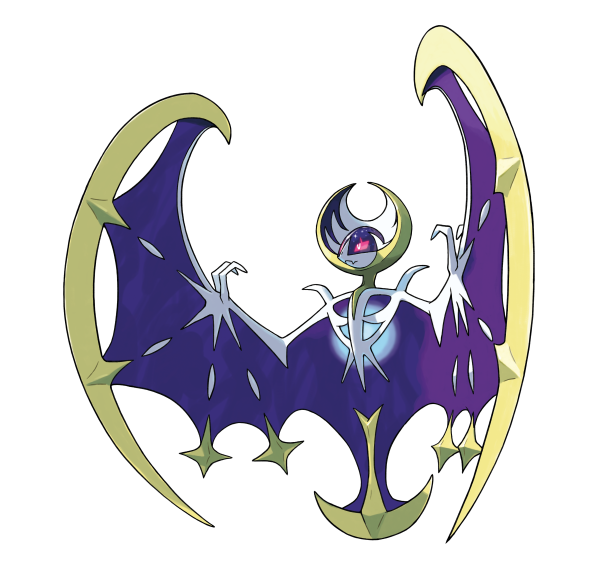 Disegno di Pokemon leggendario Lunala da colorare