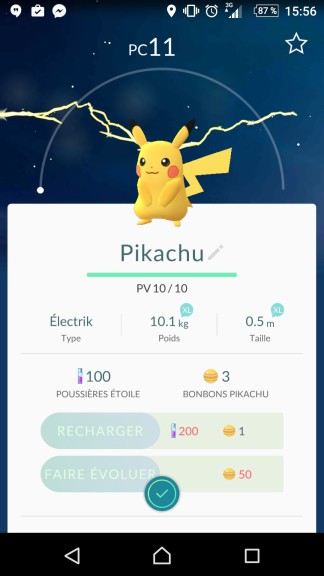 Pikachu Pokemon Go