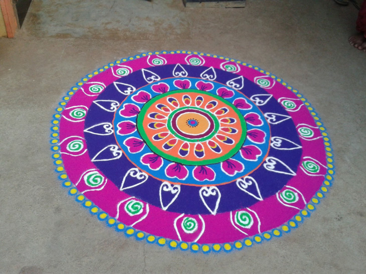 Disegno di Rangoli da colorare