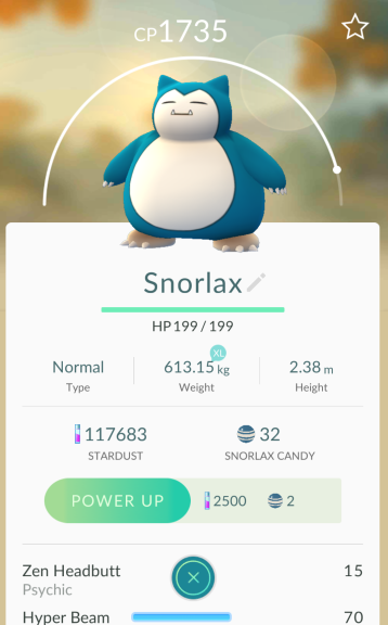 Snorlax Pokemon Go