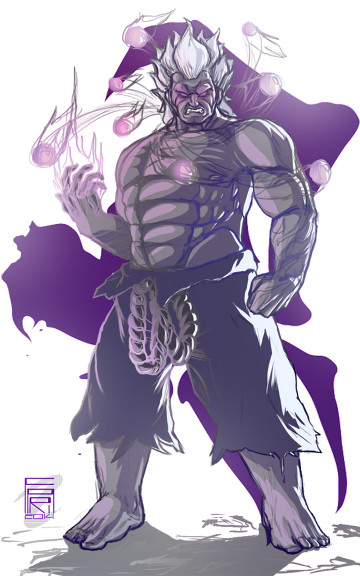 Disegno di Street Fighter Oni da colorare