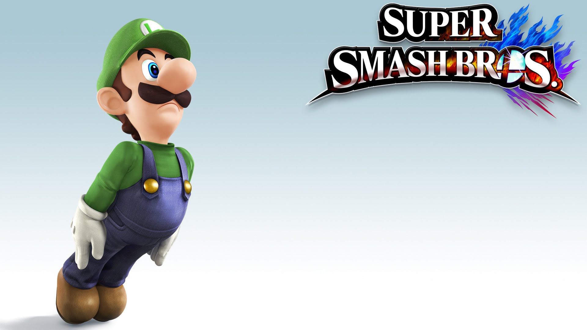Coloriage Luigi Super Smash Bros à imprimer. 