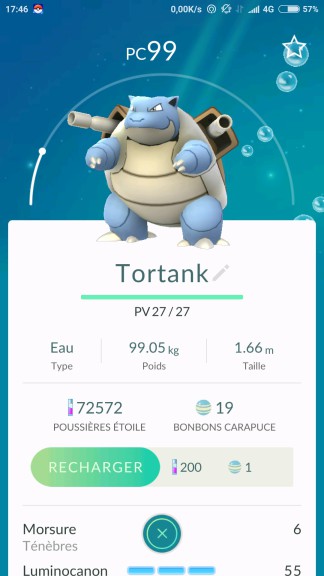 Tortank Pokemon Go