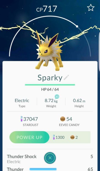 Jolteon Pokemon Go