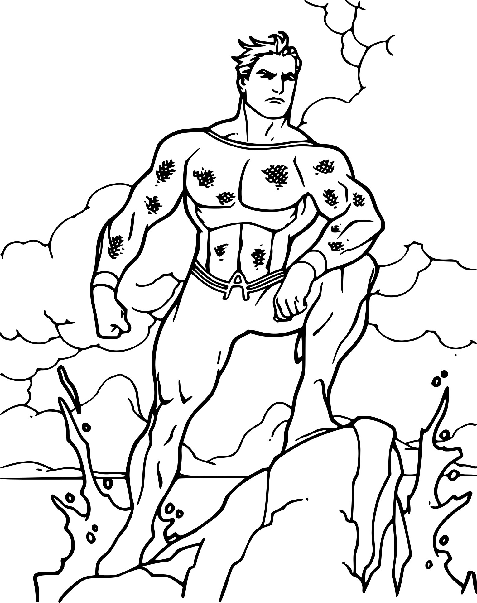 Disegno di Aquaman gratis da colorare