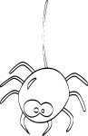 Halloween Spider drawing and coloring page