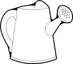Watering Can drawing and coloring page