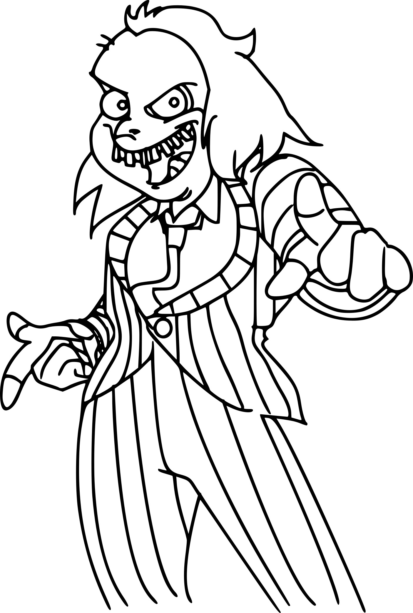 Beetlejuice drawing and coloring page