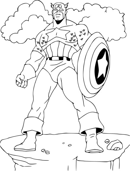 Captain America Free coloring page