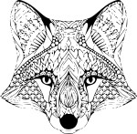 Anti Stress Fox coloring page