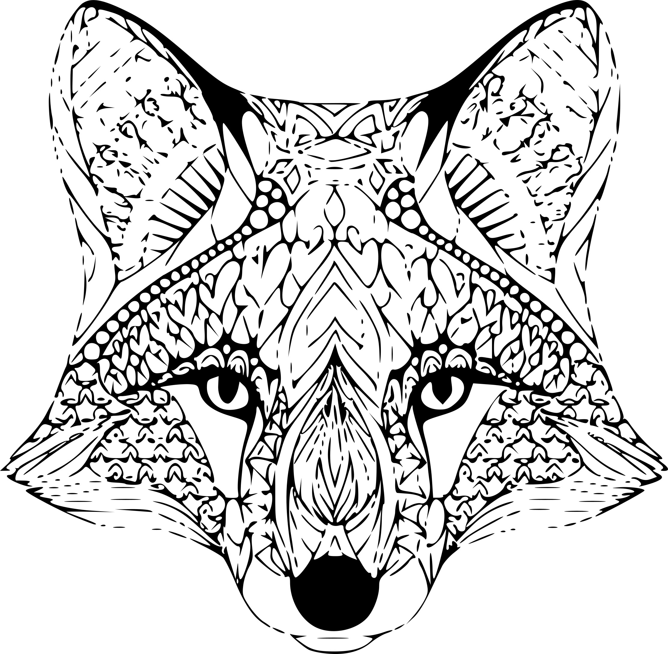 Coloriage anti-stress renard