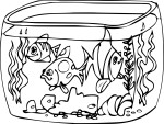 Aquarium coloring page