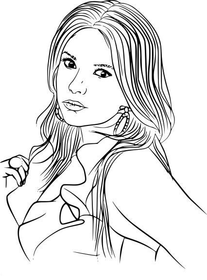 Disegno di Ashley Benson da colorare