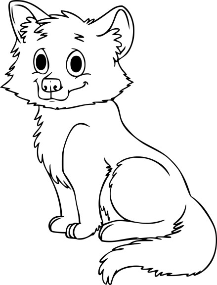Baby Wolf coloring page