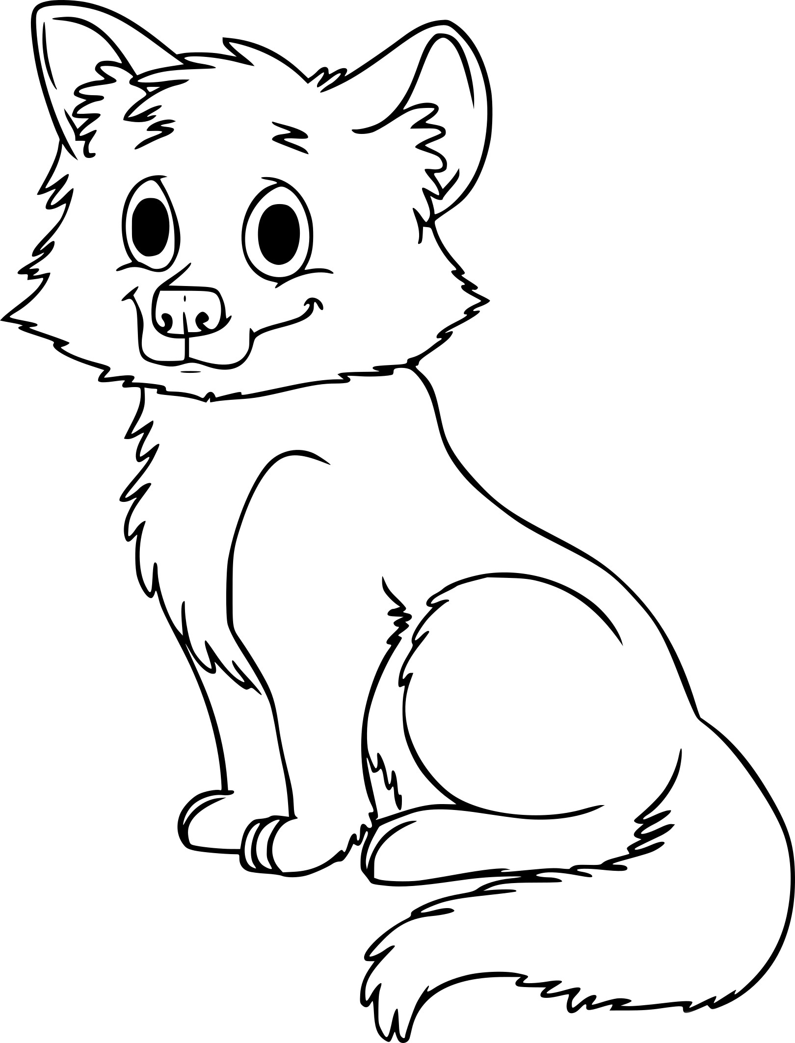 Coloriage bebe loup