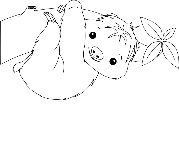 Lazy Baby coloring page