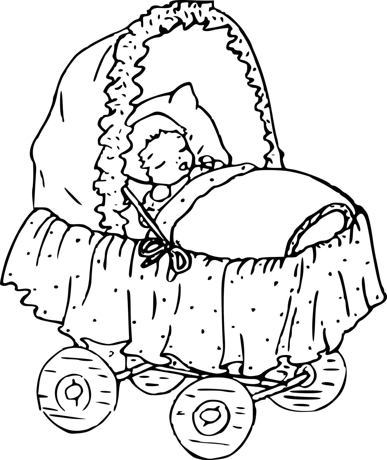 Cradle coloring page