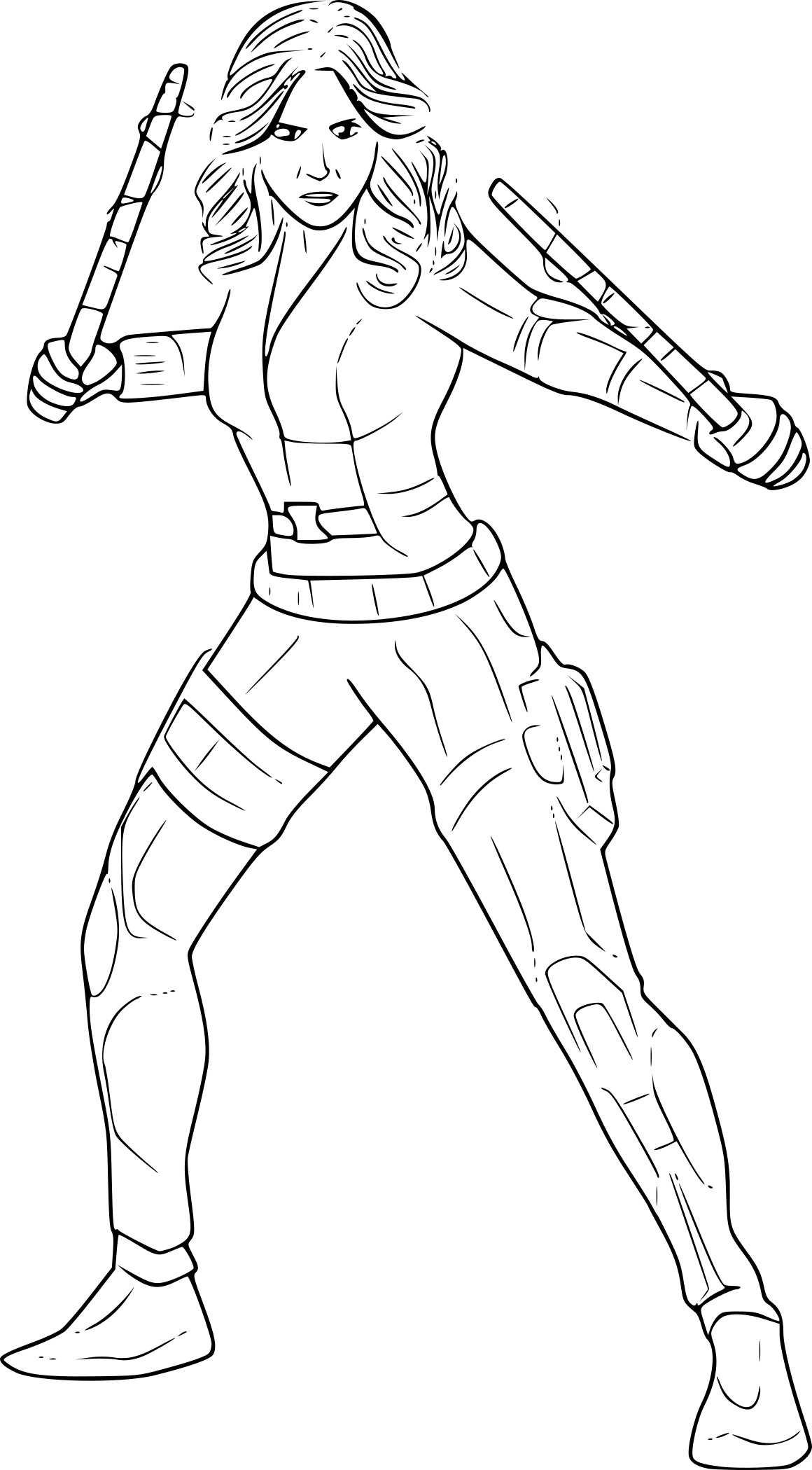 Black Widow From Avengers coloring page