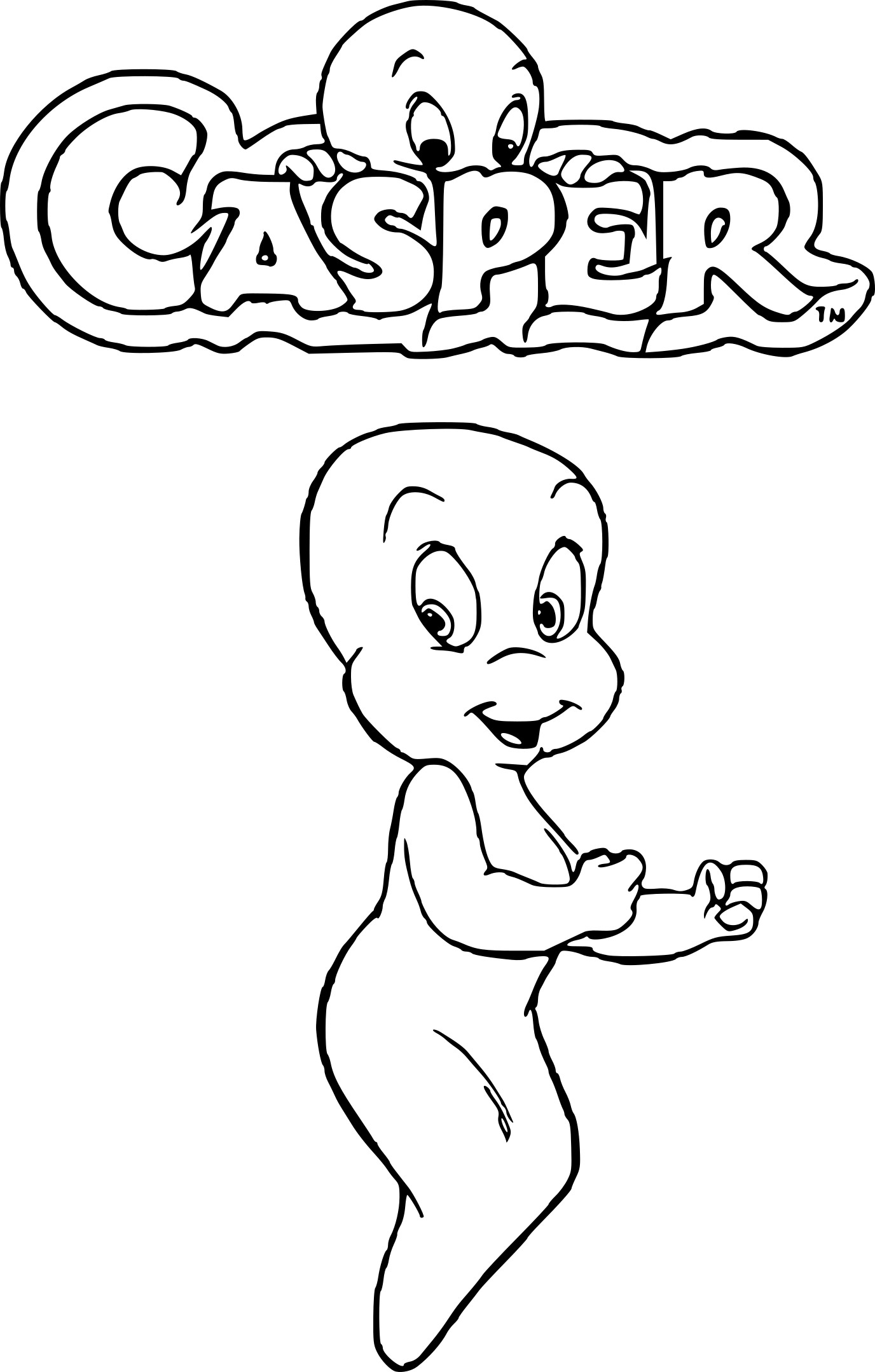 Casper coloring page