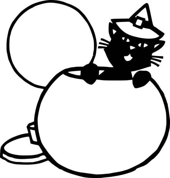 Black Cat Halloween coloring page