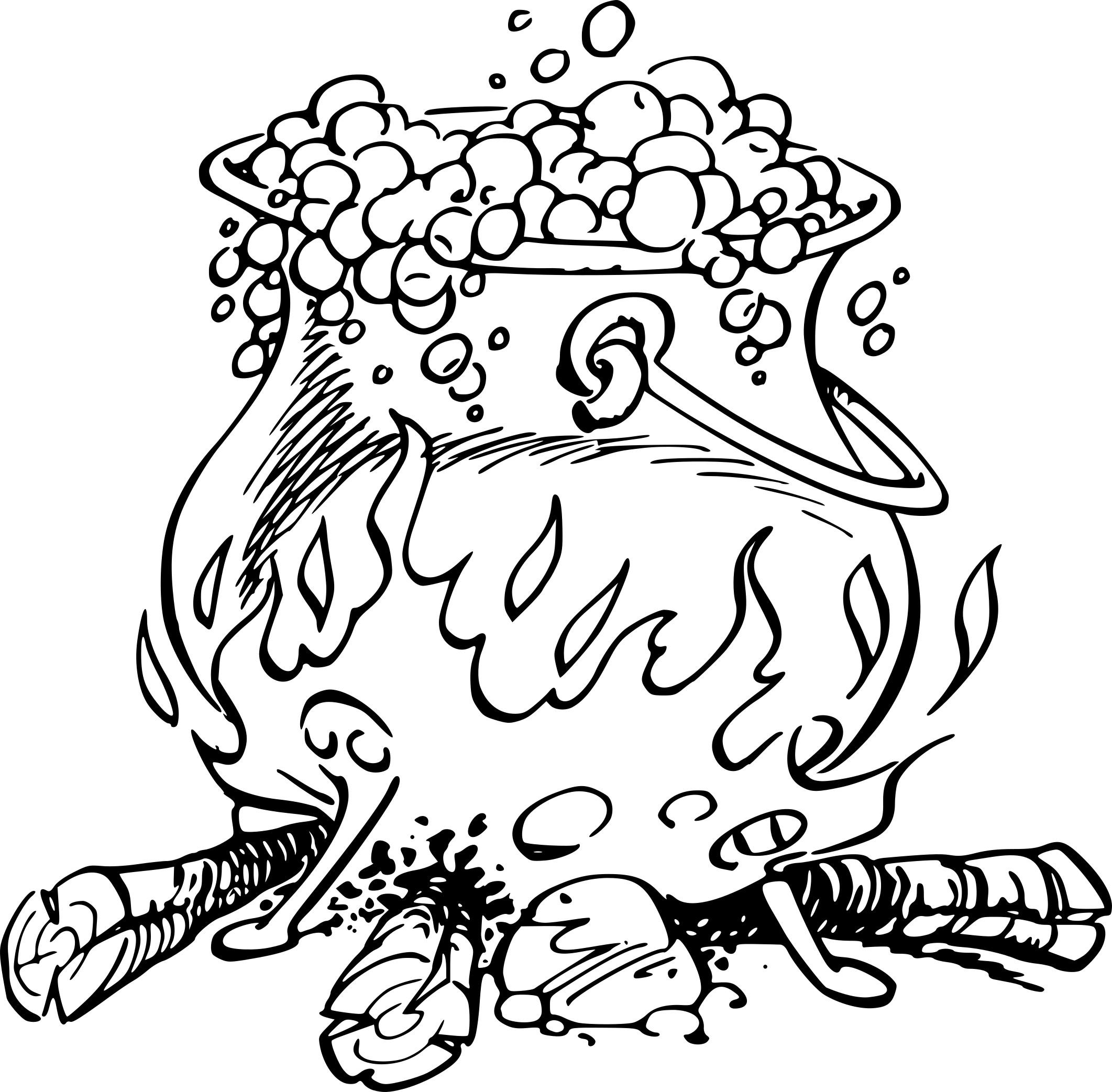 Cauldron coloring page