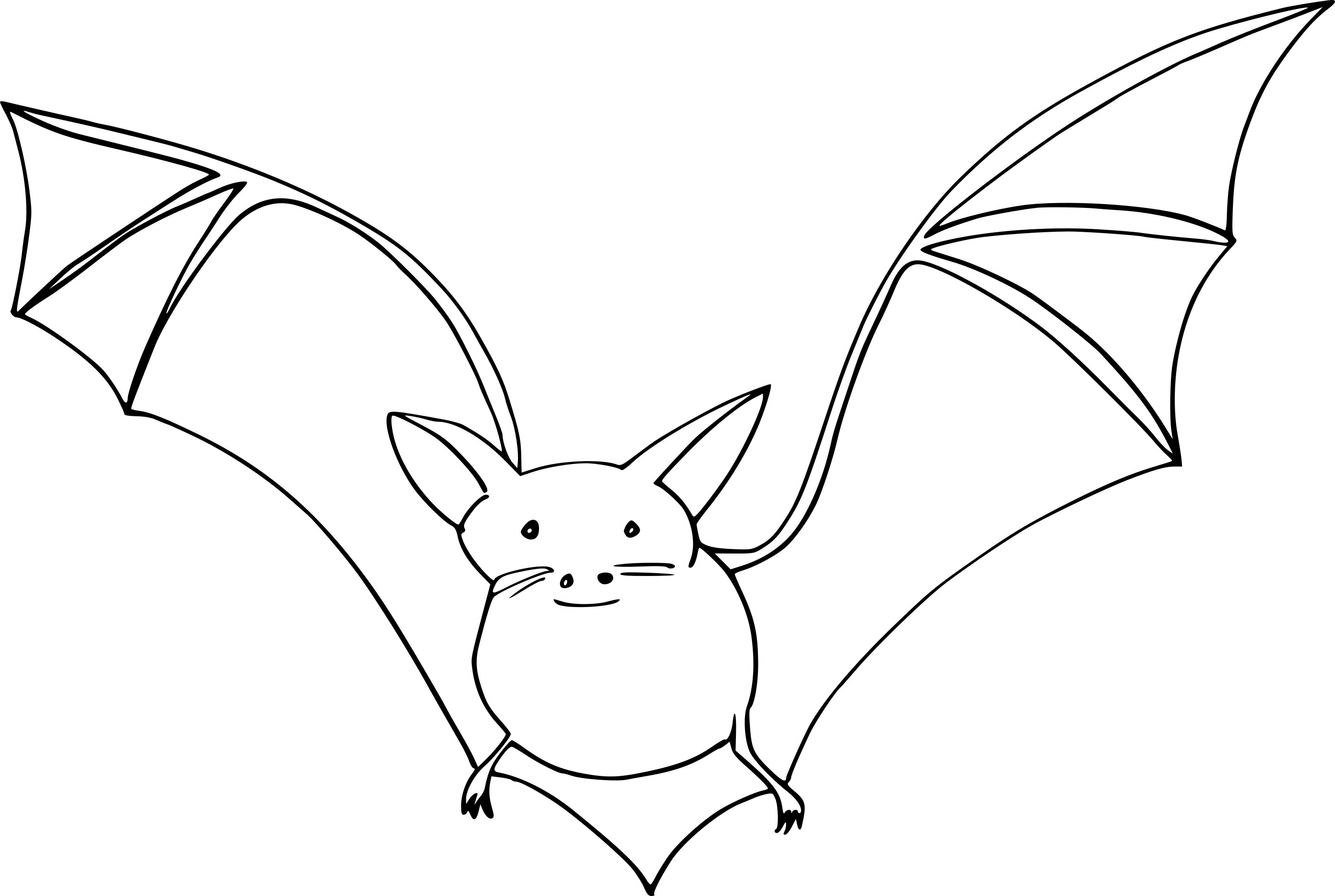 Bat Halloween coloring page