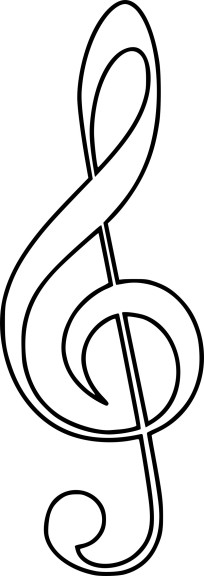 Treble Clef coloring page