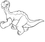 Coloriage dinosaure petit pied