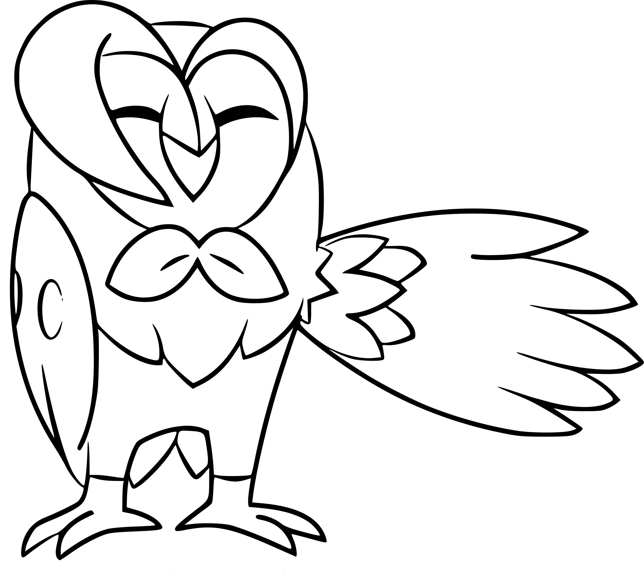 Dartrix Pokemon coloring page