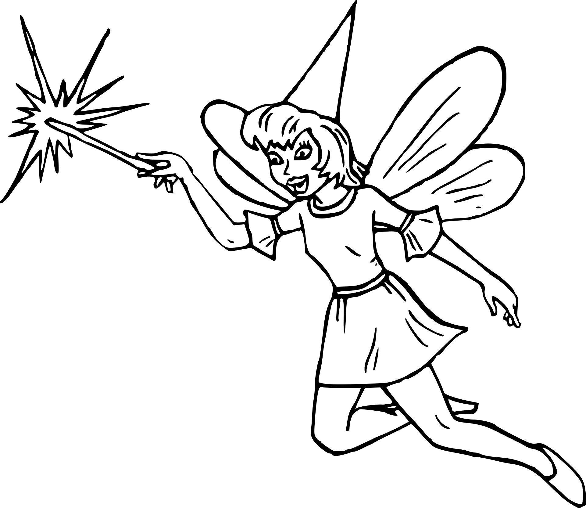 Elf And Fairy coloring page