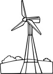 Wind Turbine coloring page