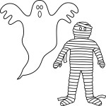 Ghost And Mummy coloring page
