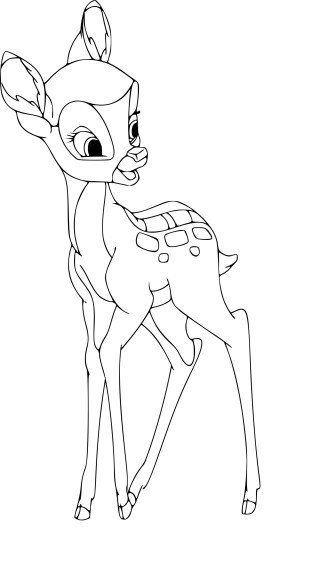 Feline Bambi coloring page