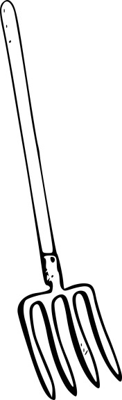 Fork coloring page