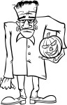 Frankenstein Halloween coloring page