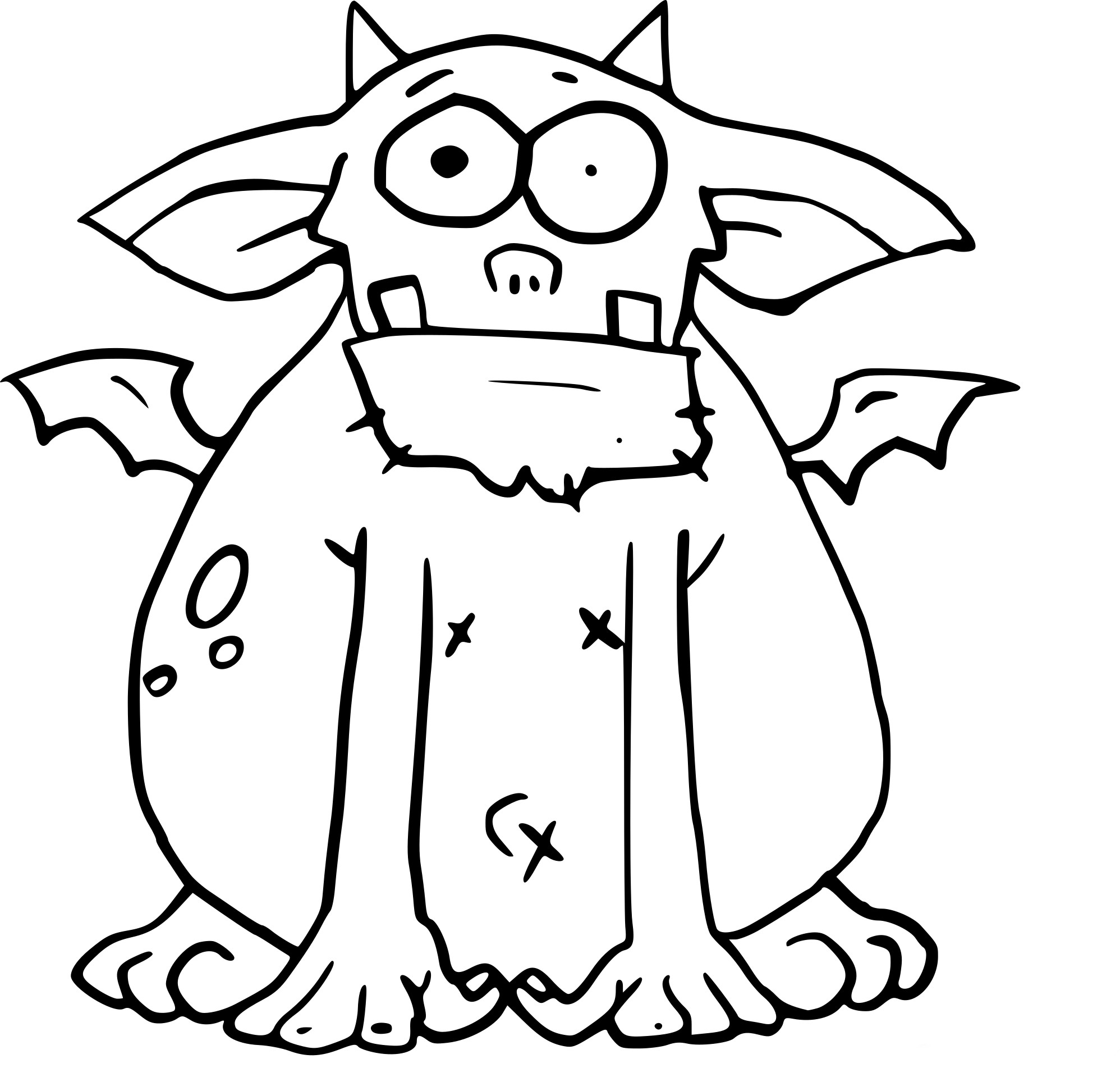 Gargoyle coloring page