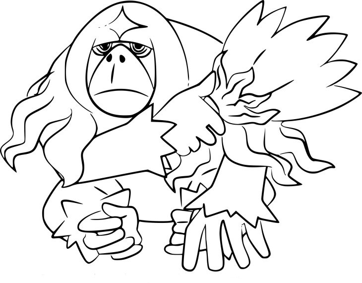 Oranguru Pokemon coloring page