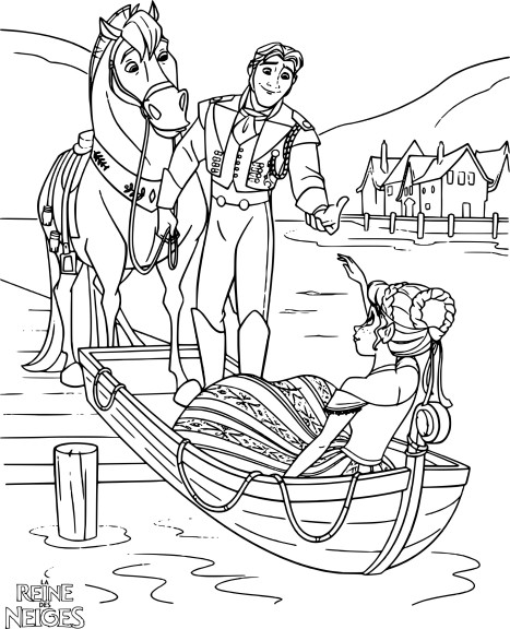 Coloriage Hans et Anna