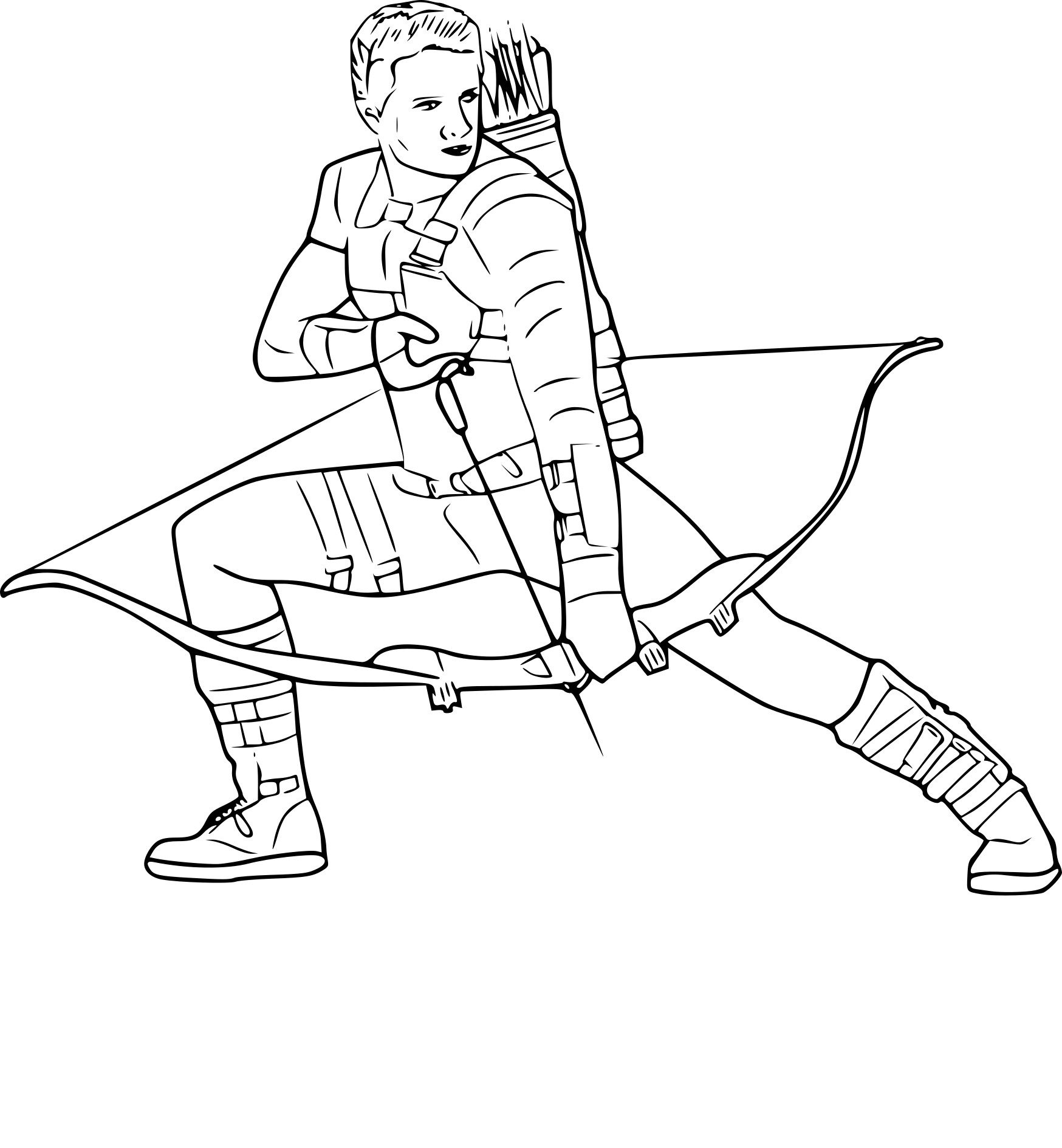 Hawkeye From Avengers coloring page