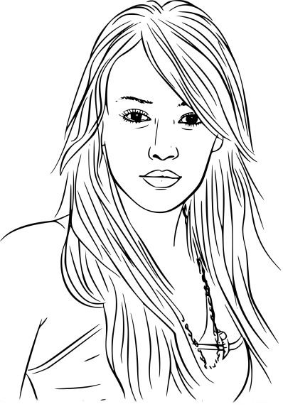 Disegno di Hilary Duff da colorare