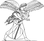 Iris Goddess coloring page