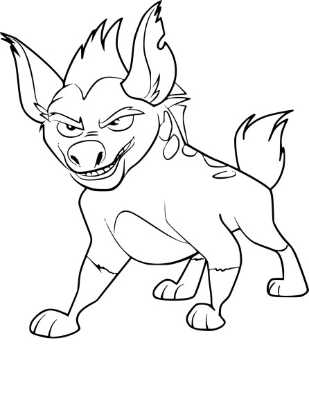 Coloriage Janja garde du Roi Lion