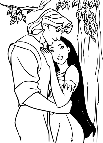 John Smith Pocahontas coloring page