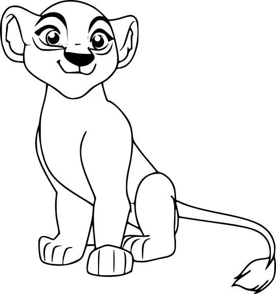 Coloriage Kiara garde du Roi Lion