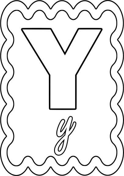 Letter Y coloring page